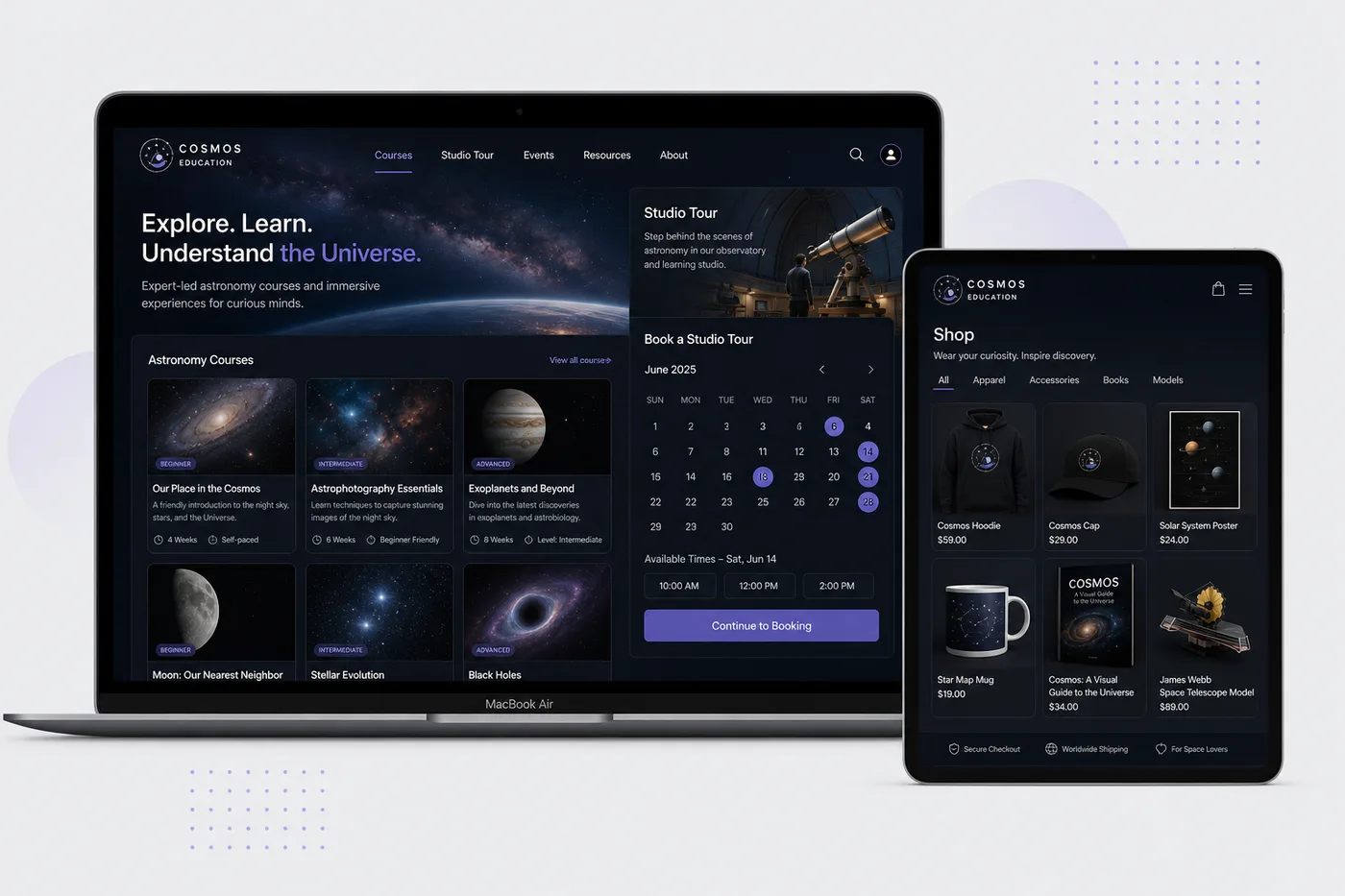 Studio Bookings, Courses & Commerce — Salesforce loan origination platform UI